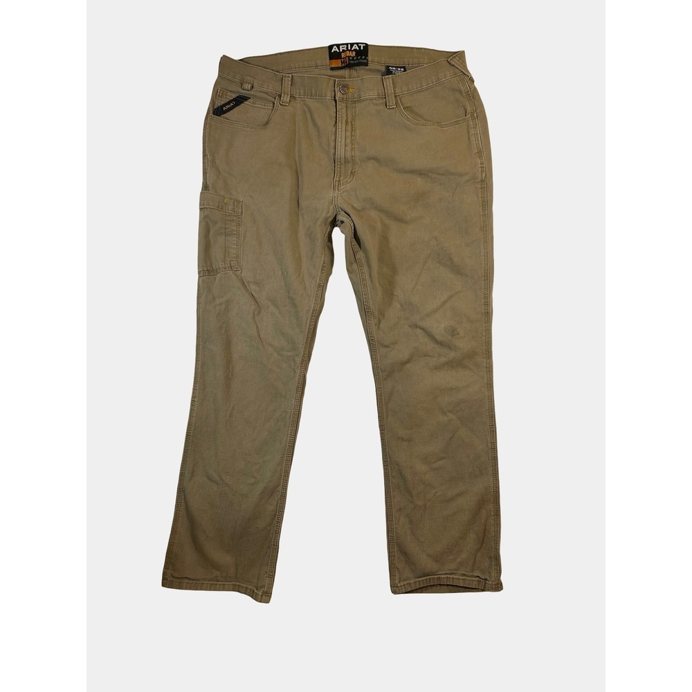 Ariat Rebar M4 Low Rise Straight Leg Work Pants Mens 40x32 Tan Khaki Utility